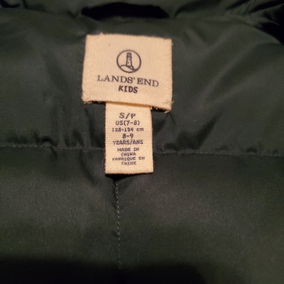 Lands end kids down vest forest green - Picture 4 of 6